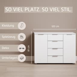 OTTO home Kombikommode Sideboard Schubladenkommode AGORDO | Holztöne