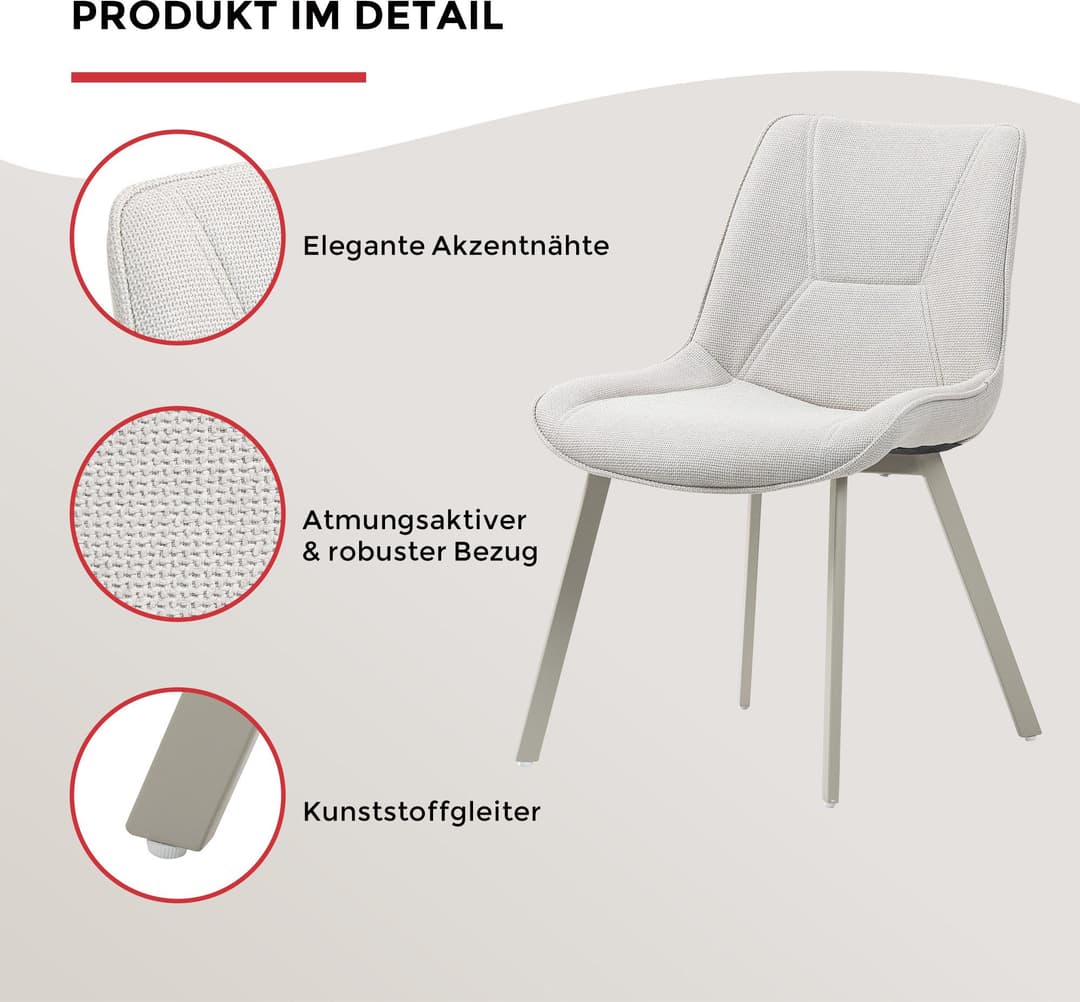 Duo Collection Esszimmerstuhl Mila | Beige