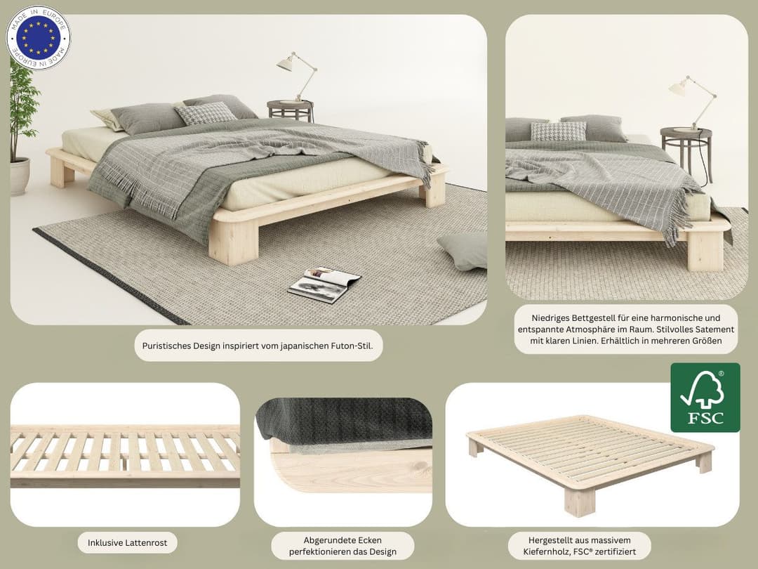 OTTO home Futonbett Peregrin | Holztöne