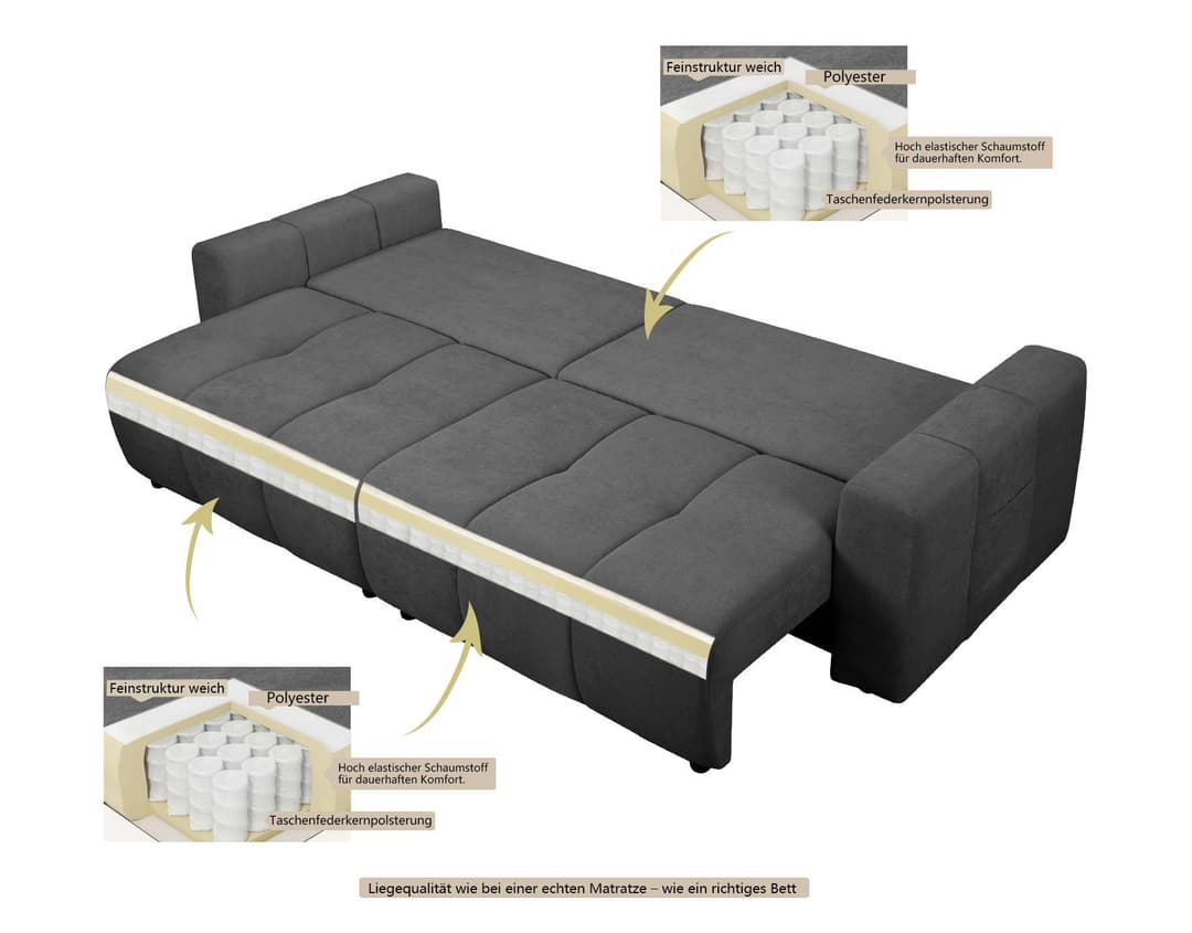 OTTO home Schlafsofa YLVAA | Grau