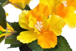 Kunstblume Hibiskus im Topf | Gelb