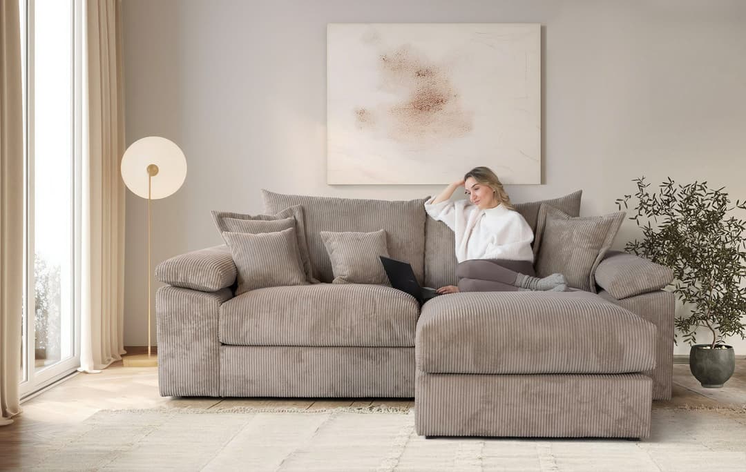 home affaire Ecksofa Soft&Cosy XL L-Form | Braun