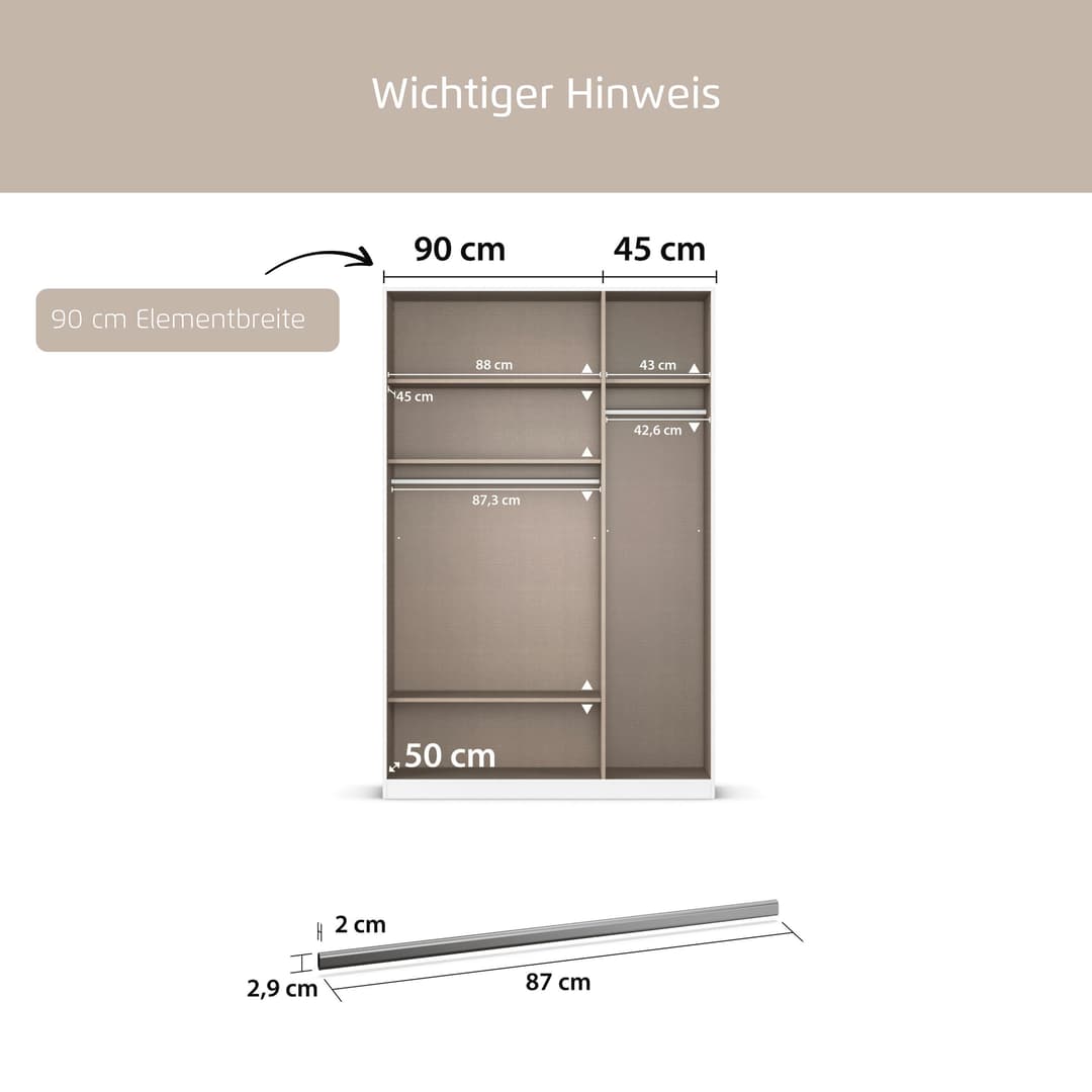 rauch Kleiderstange | Grau