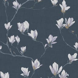 LAURA ASHLEY Vliestapete Magnolia Grove | Grau