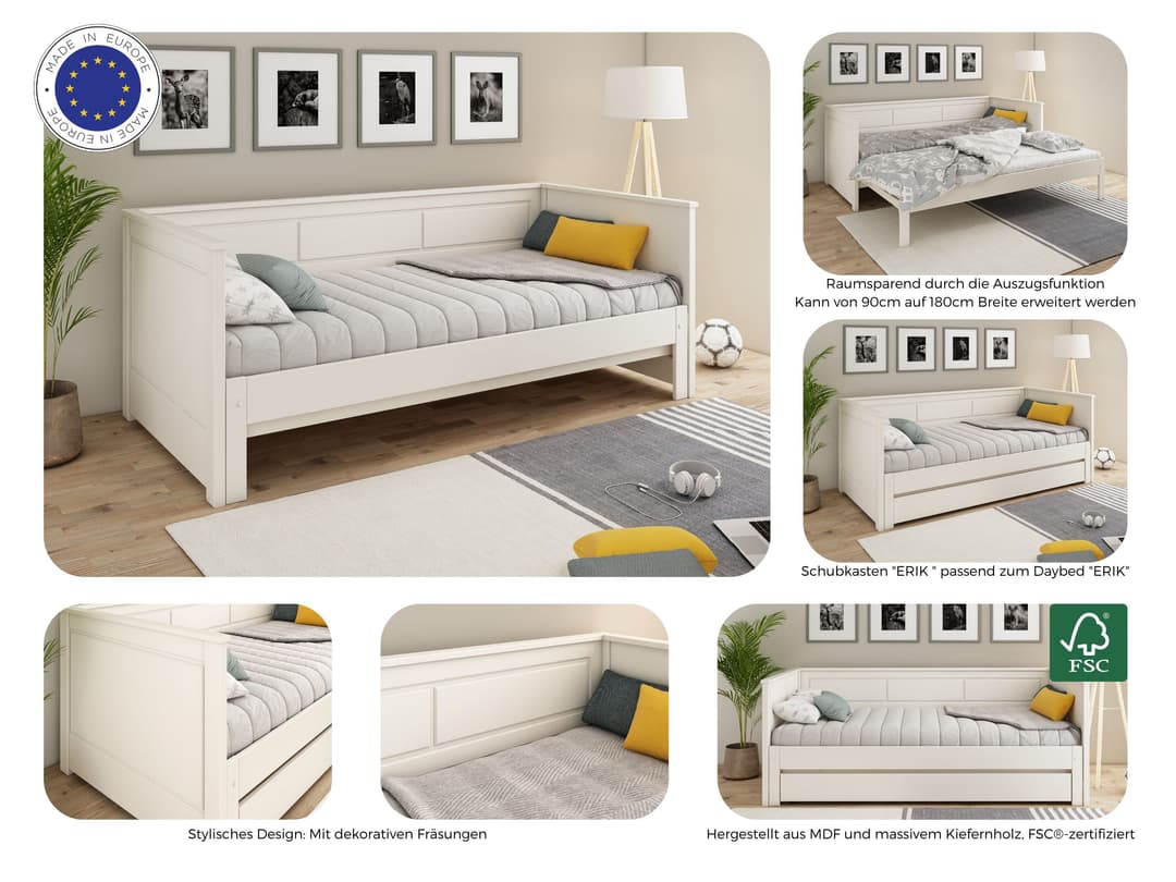 OTTO home Funktionsbett ERIK | Weiß