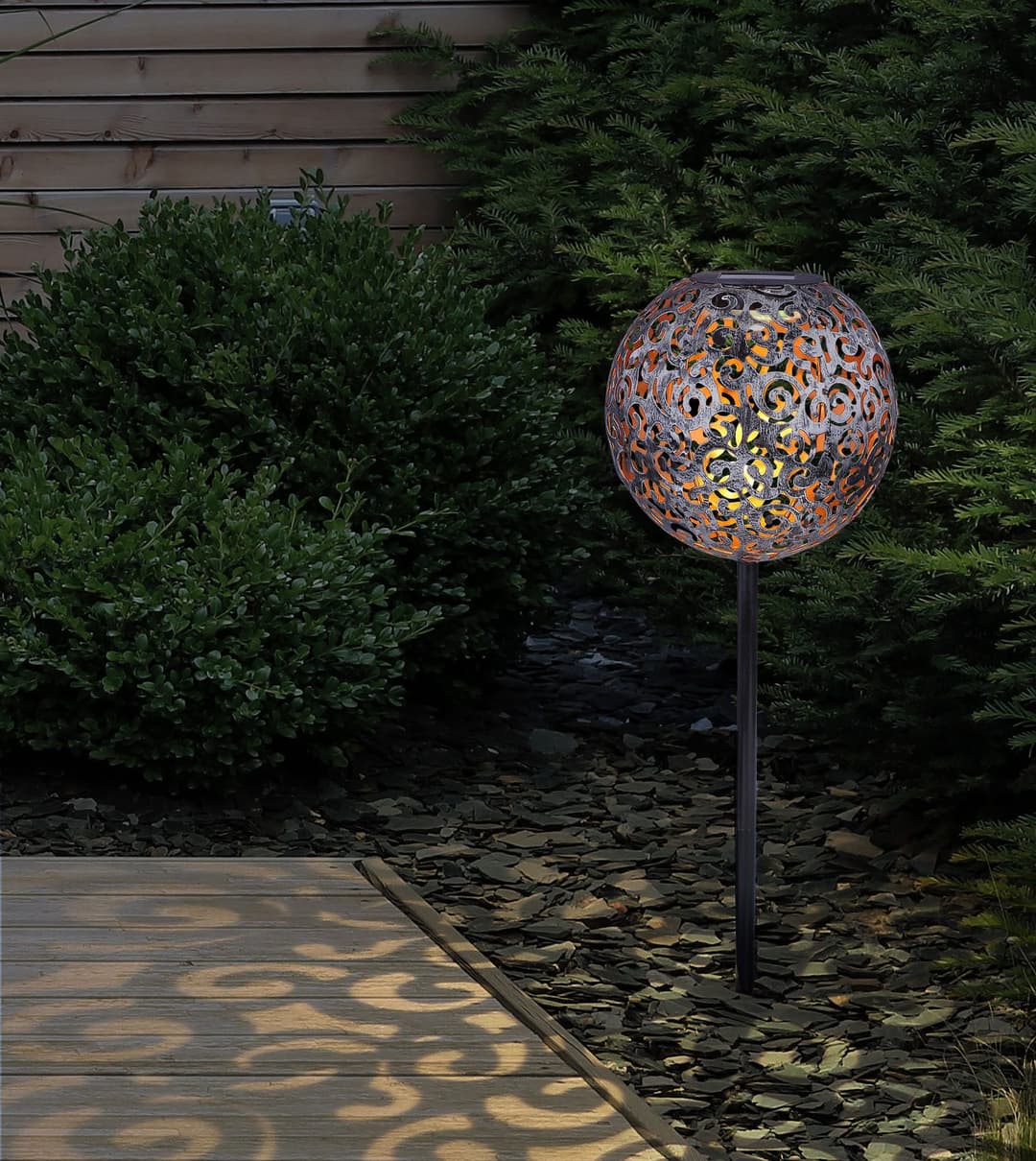 GLOBO LIGHTING SOLAR Solarleuchte | Silber