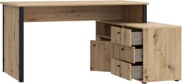 FORTE Eckschreibtisch Tempra | Holztöne
