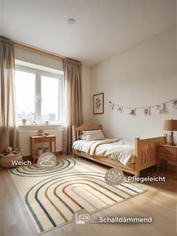 HANSE Home Kinderteppich Double Rainbow | Mehrfarbig