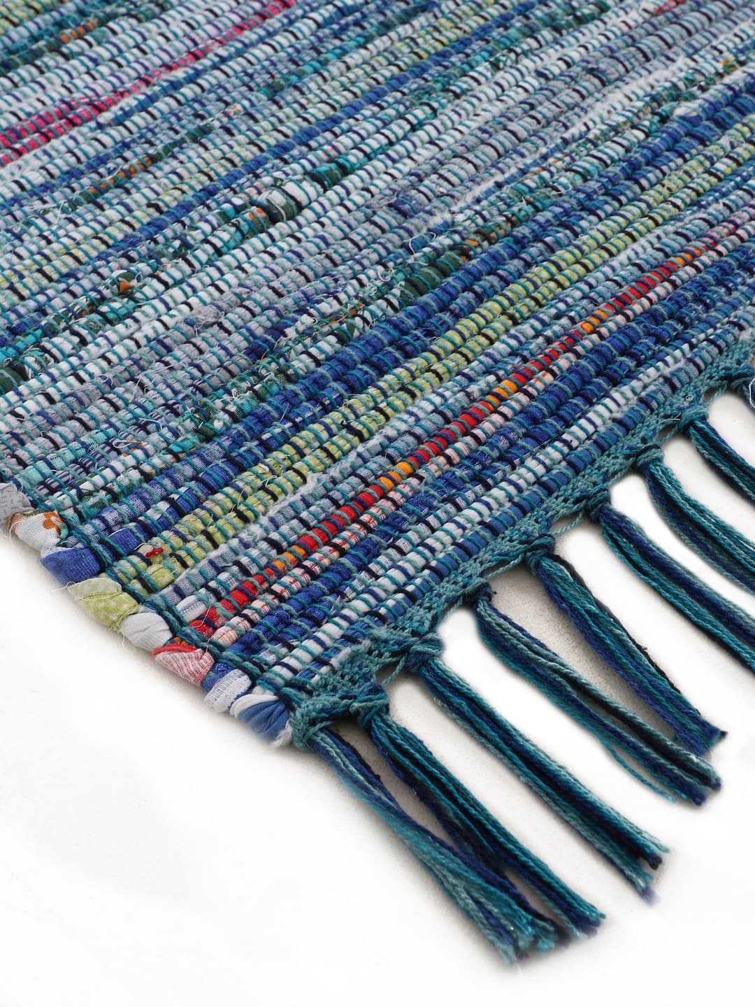 carpetfine Teppich Kelim Chindi | Blau