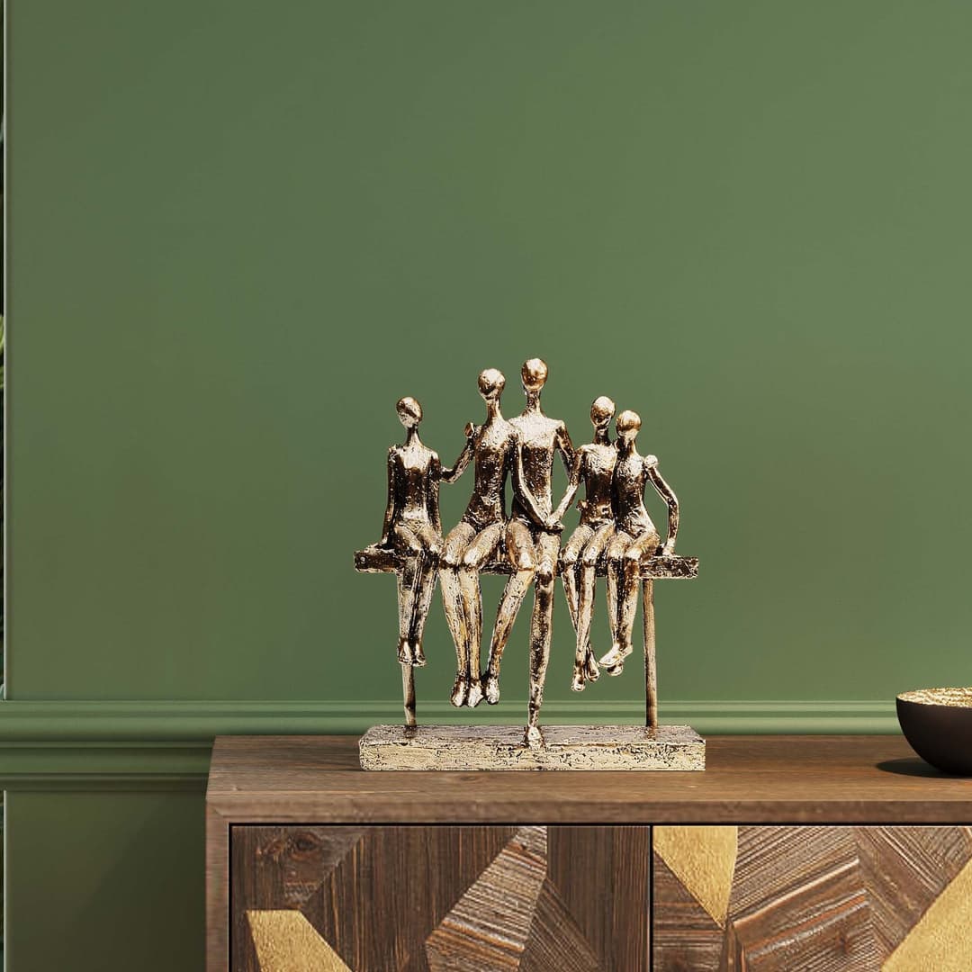 Kare Design Dekofigur Sitting Break | Gold