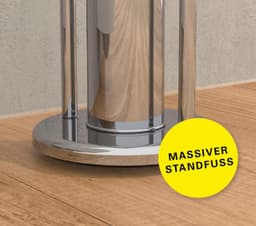 Eisl WC-Garnitur Toilettenpapierhalter stehend | Silber
