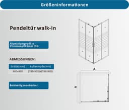 welltime Eckdusche Trento Slimline | Silber