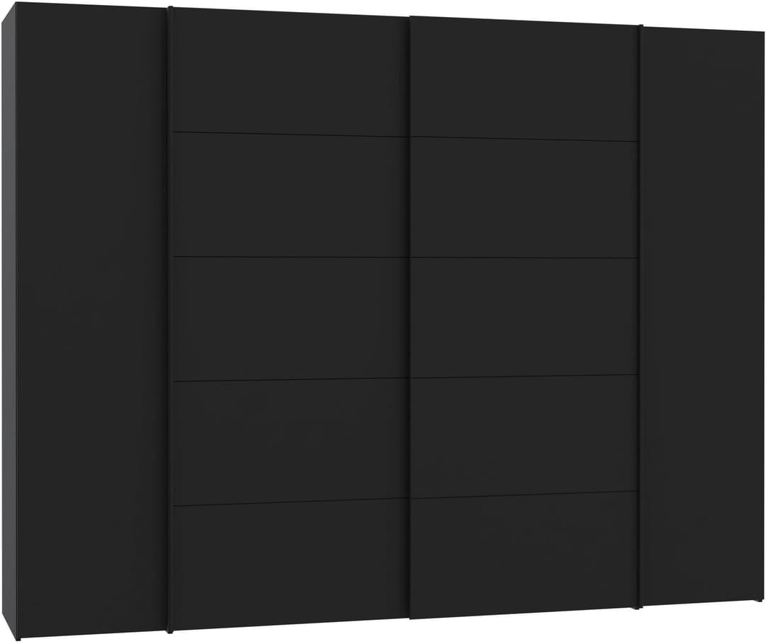 FORTE Kleiderschrank Narago | Schwarz