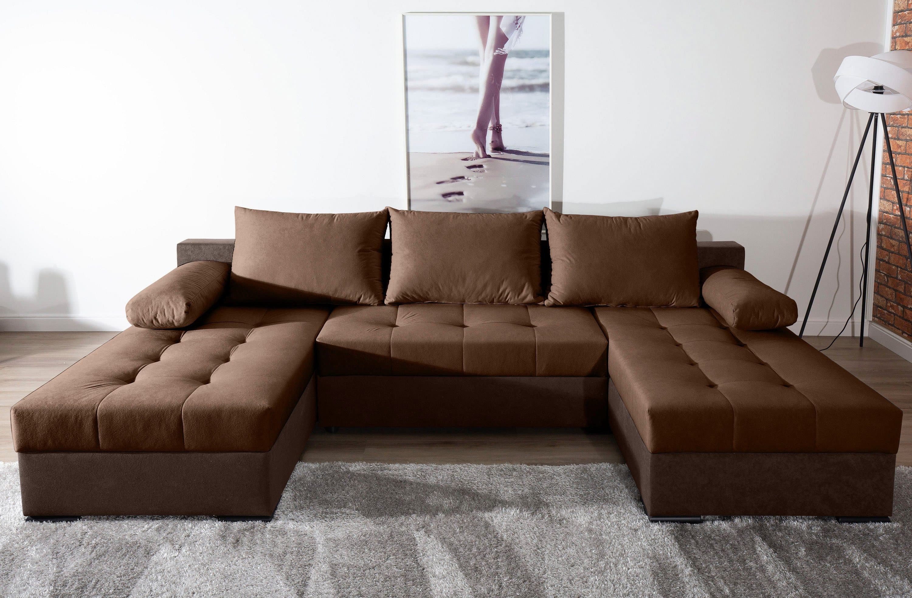 COLLECTION AB Wohnlandschaft Josy U-Form | Braun