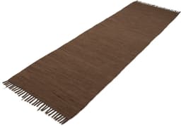 carpetfine Kelim Chindi uni Läufer | Braun
