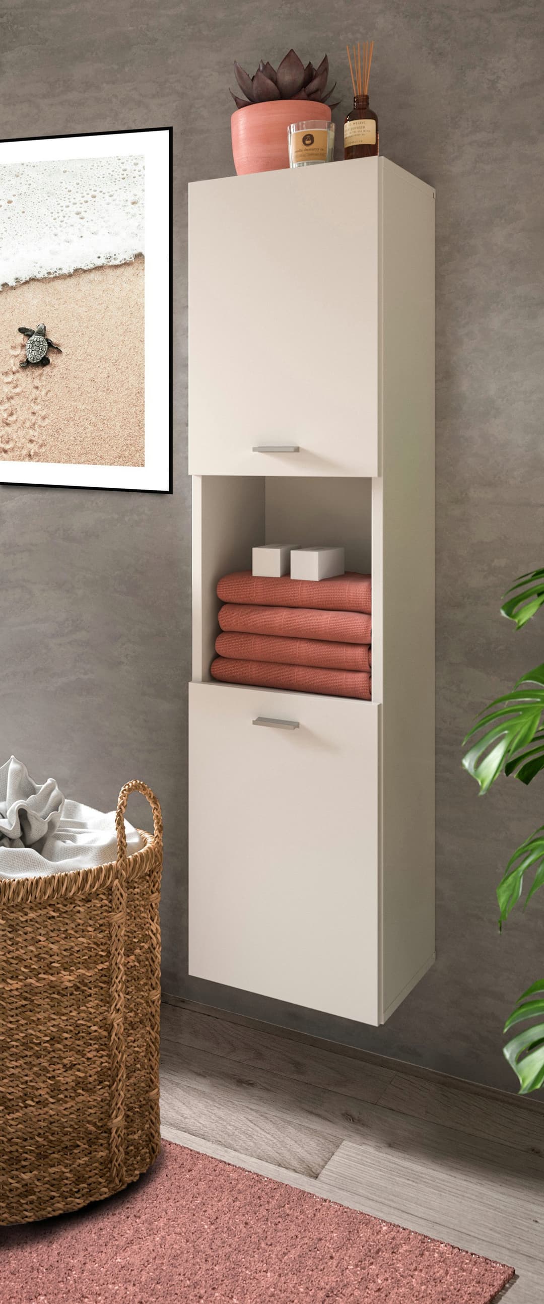 welltime Hochschrank Tampa | Weiß
