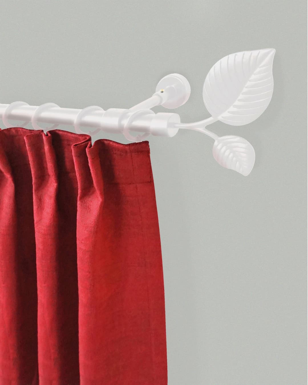 GARESA Gardinenstange BLATT | Weiß