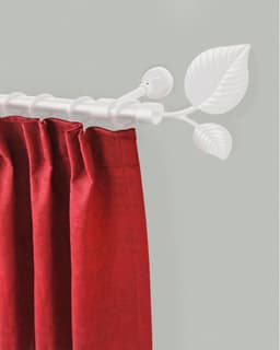 GARESA Gardinenstange BLATT | Weiß