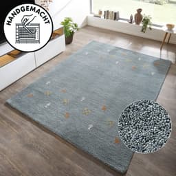 THEKO Wollteppich Gabbeh Motiv | Blau