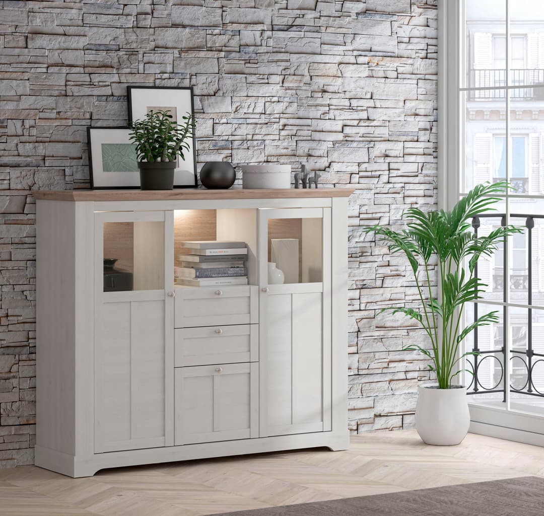 FORTE Highboard Iloppa | Holztöne