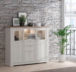 FORTE Highboard Iloppa | Holztöne