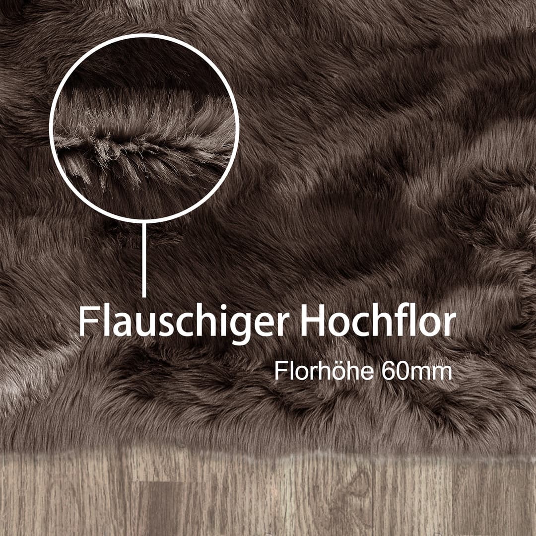 OTTO home Hochflor-Teppich Valeria | Braun