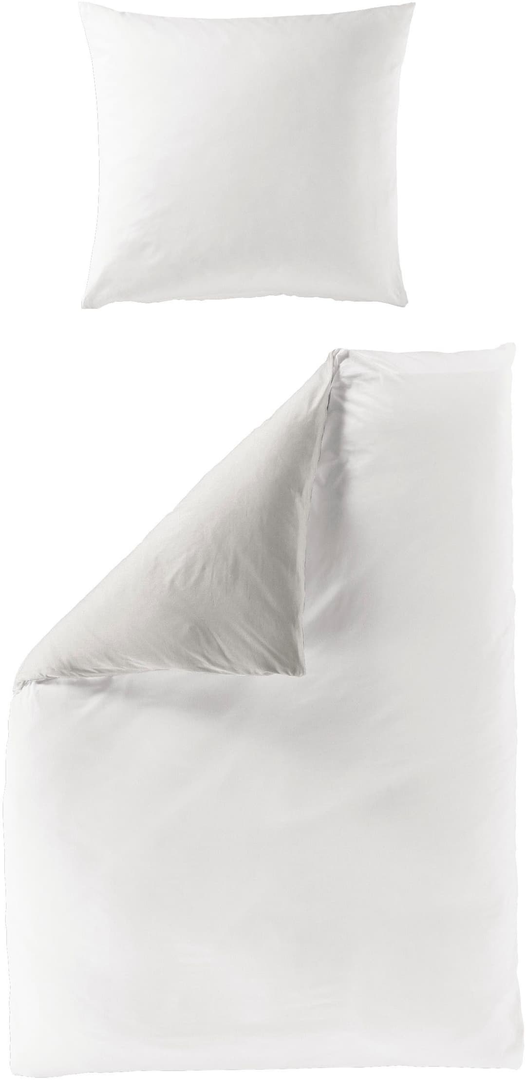BIERBAUM Wendebettwäsche Modern Uni | Weiß