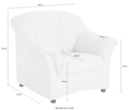 DOMO collection Sessel Flores | Schwarz