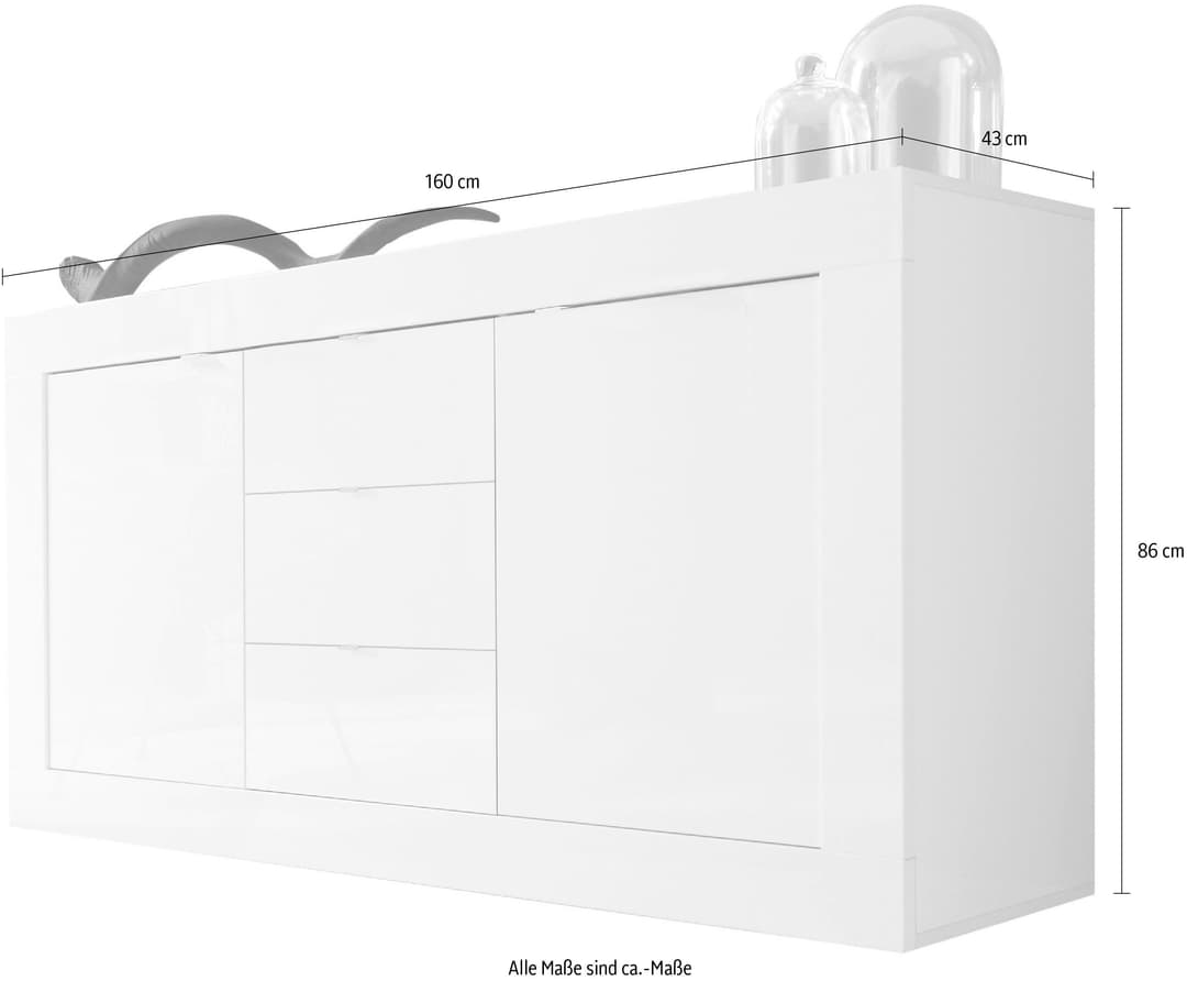 Home affaire Sideboard Basic | Weiß