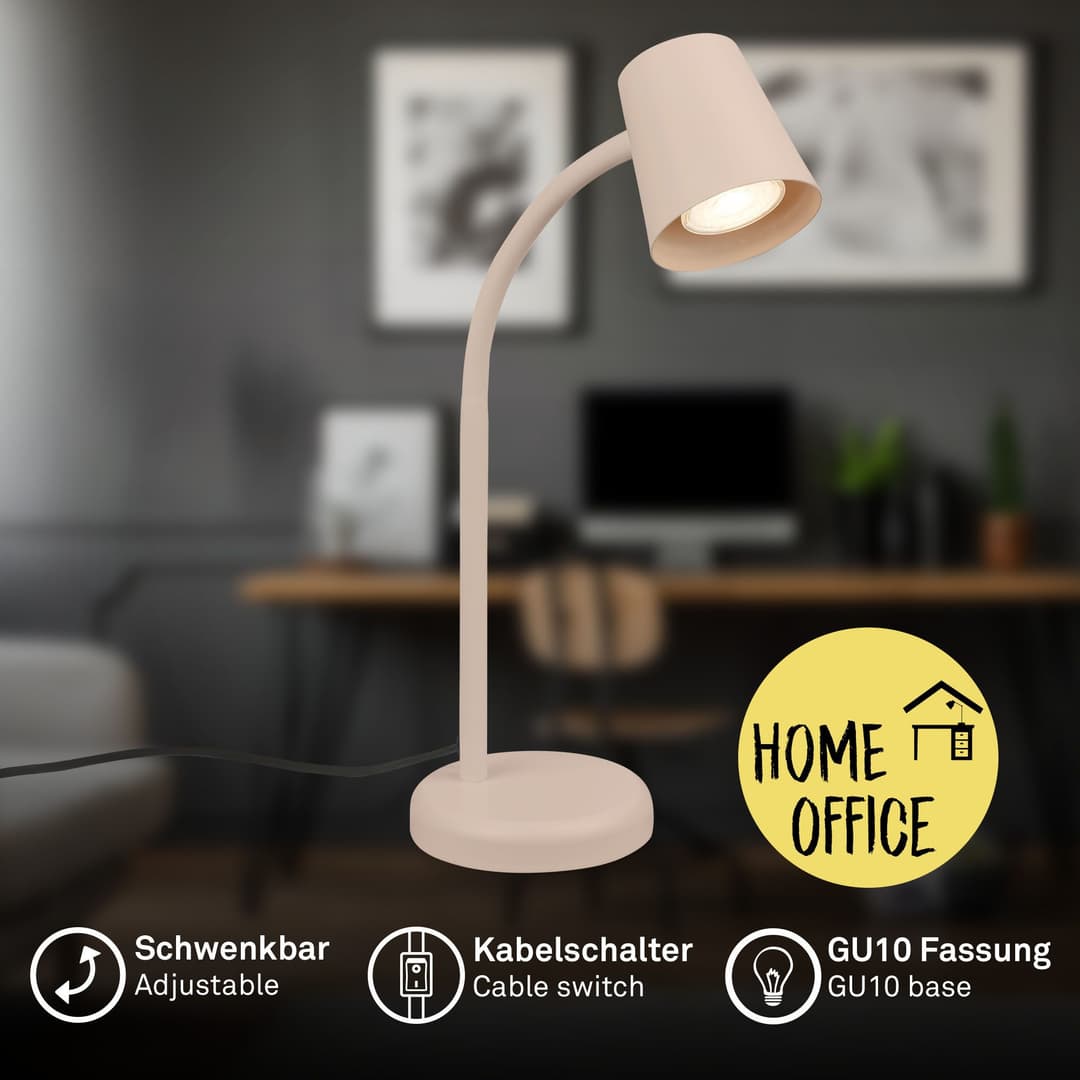 Briloner Leuchten LED Tischleuchte SKRIVA 7476011 | Beige
