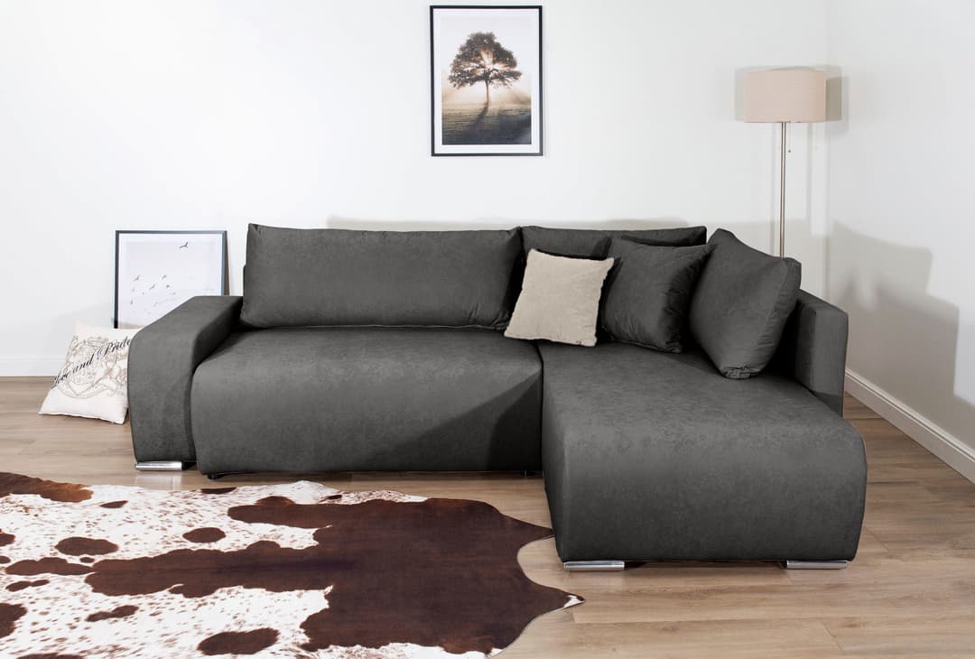 COLLECTION AB Ecksofa Poppy L-Form | Grau