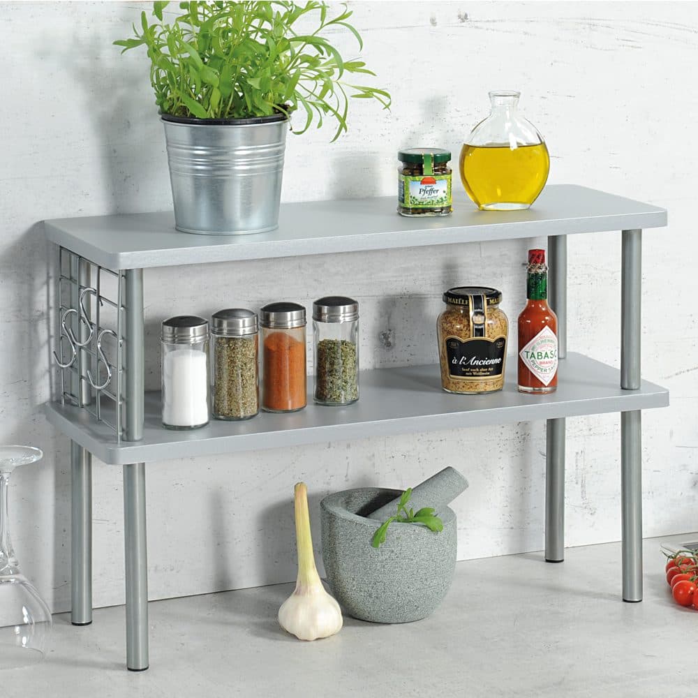 KESPER® Küchenregal mit 2 Ebenen | Grau