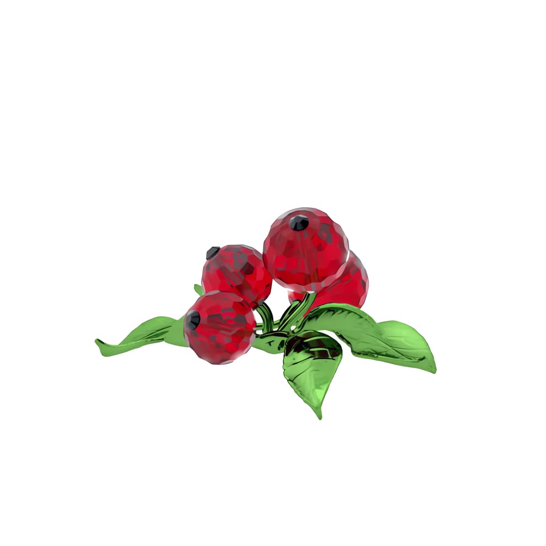 Swarovski Dekofigur Kristallfigur Idyllia Rote Beeren | Rot