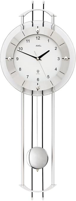 AMS Funk-Pendelwanduhr F5248 | Grau