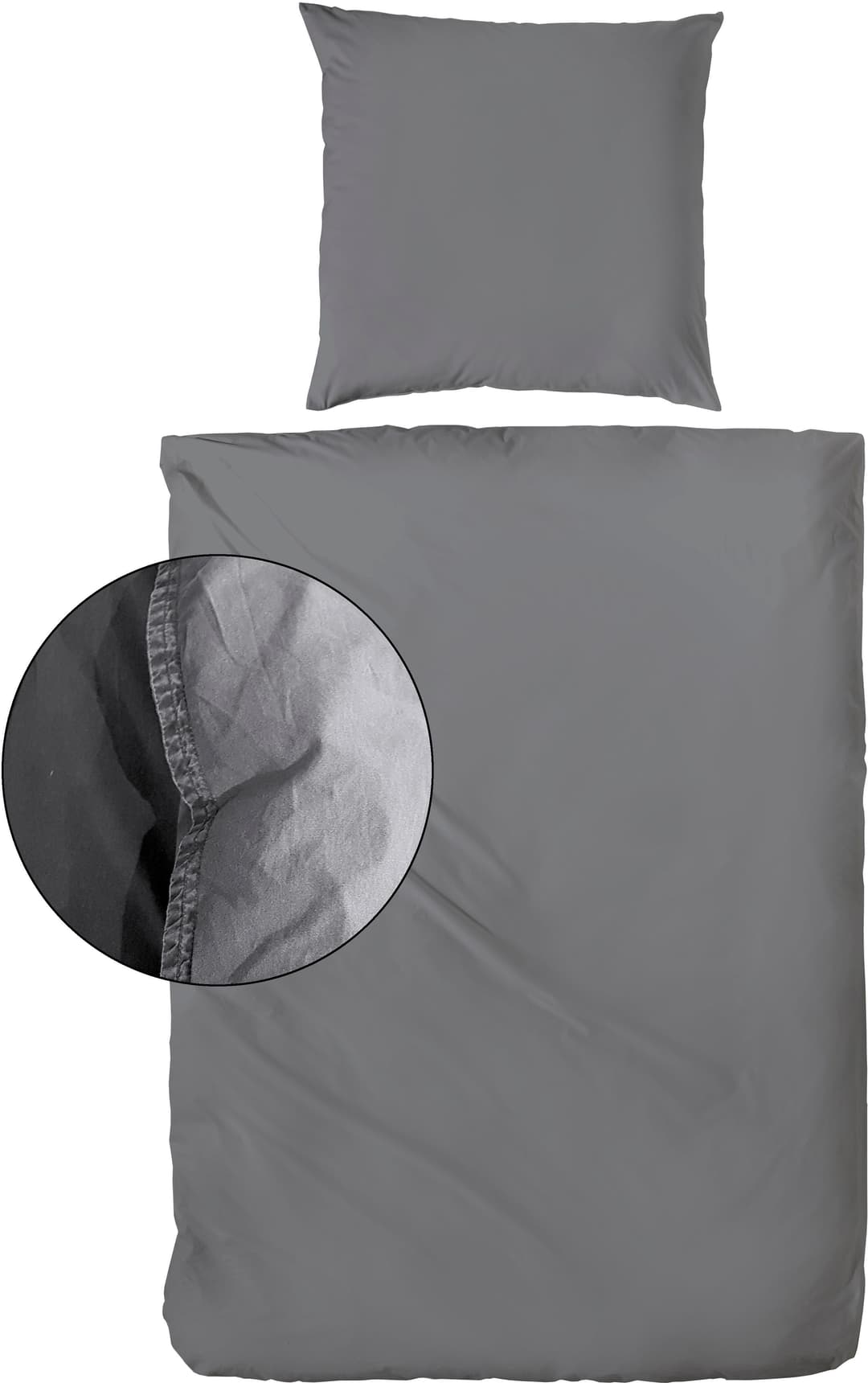 Primera Bettwäsche Stone-Washed | Grau