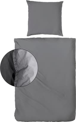 Primera Bettwäsche Stone-Washed | Grau