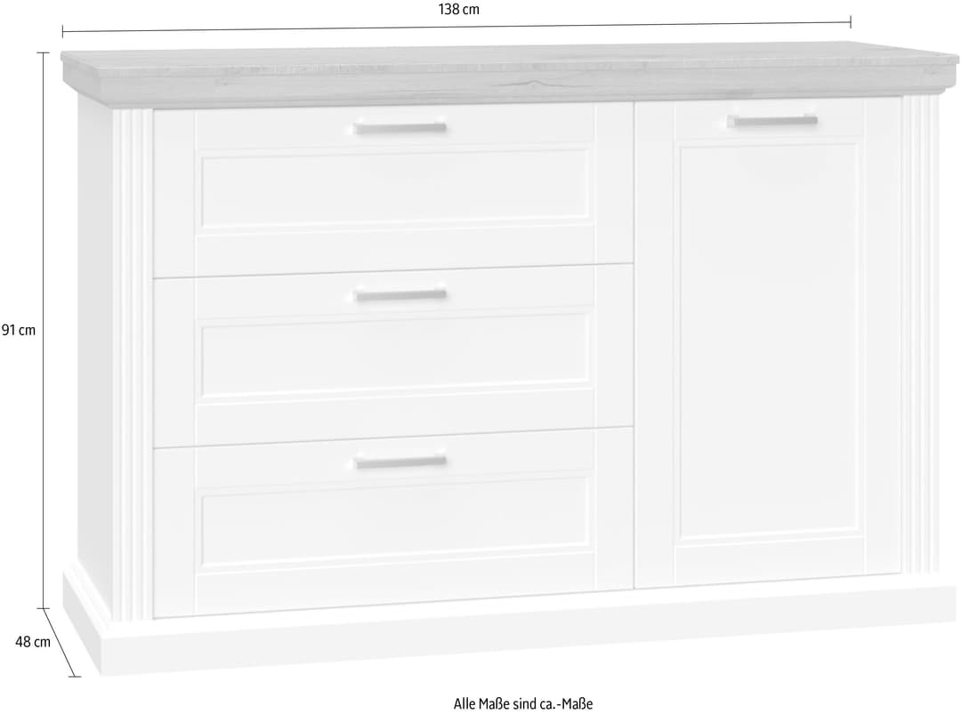 OTTO home Sideboard Tara | Weiß