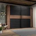 FORTE Schwebetürenschrank Bellevue | Schwarz 3