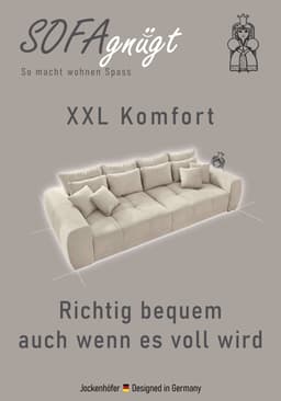 Jockenhöfer Gruppe Big-Sofa Moldau XXL | Grau