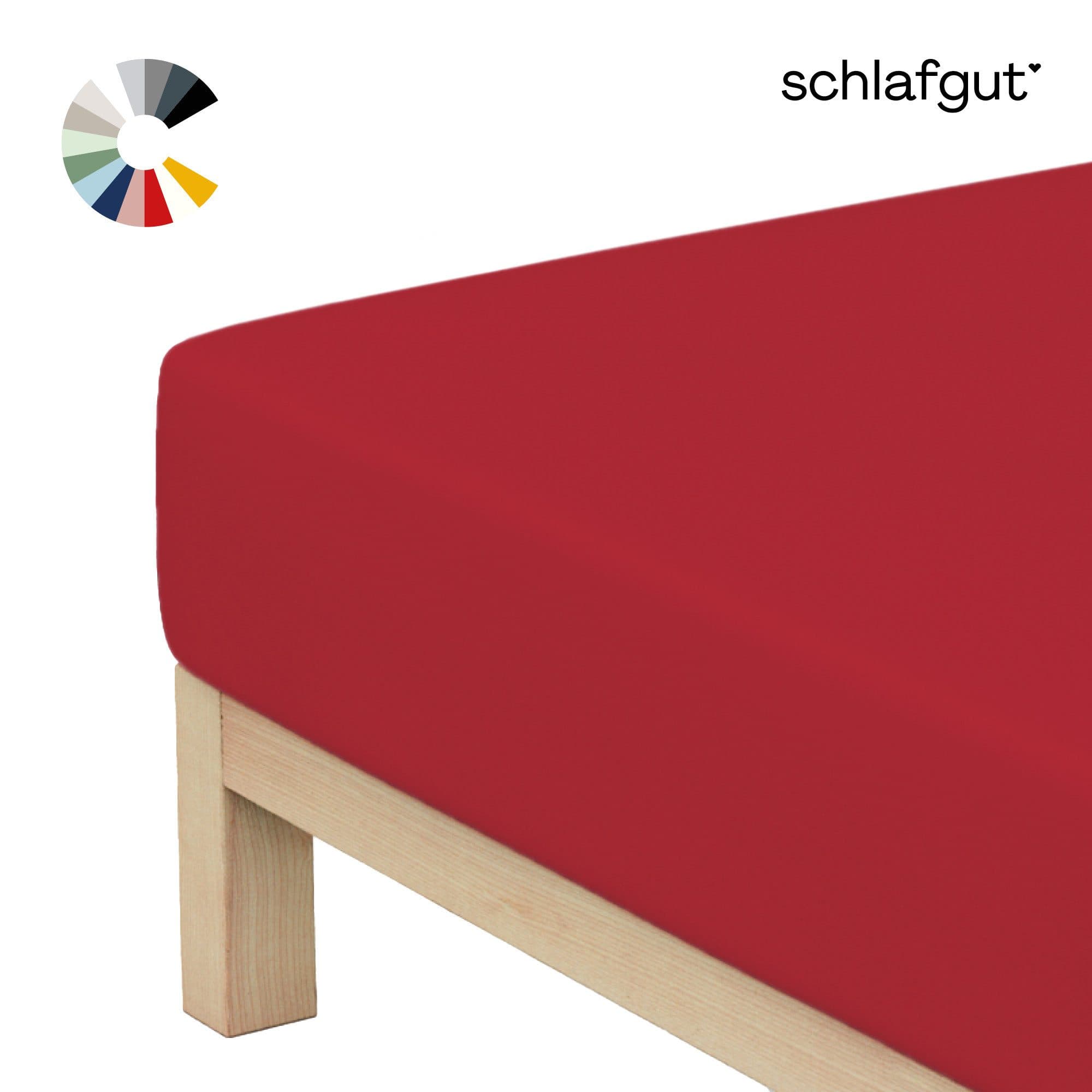 Schlafgut Spannbettlaken Basic Cotton | Rot