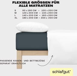 Schlafgut Spannbettlaken EASY JERSEY | Grau