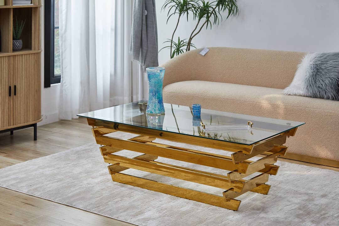 SalesFever Eleganter Tisch für Wohnzimmer | Gold