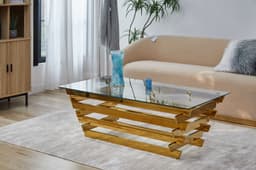 SalesFever Eleganter Tisch für Wohnzimmer | Gold