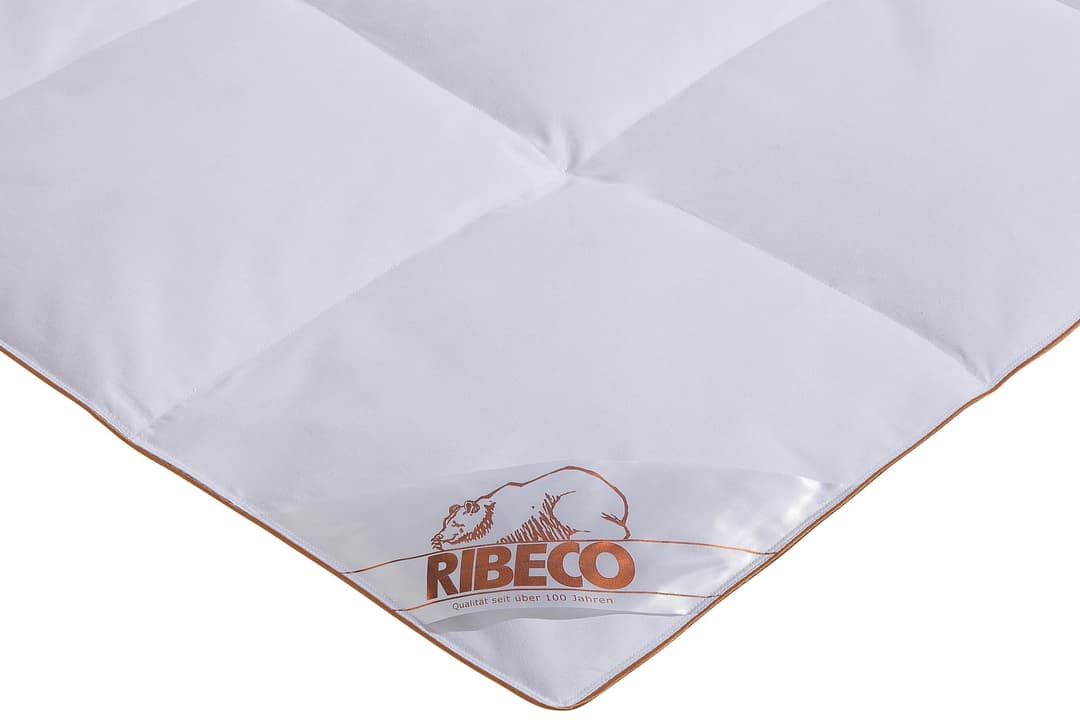 RIBECO Daunenbettdecke Ella | Weiß