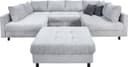 COLLECTION AB Wohnlandschaft Toni U-Form | Grau 2