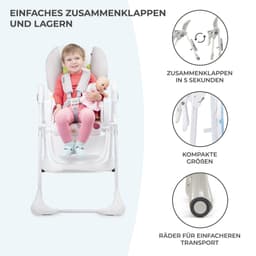 Kinderkraft Hochstuhl YUMMY | Grau