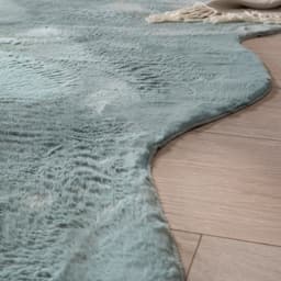Paco Home Fellteppich Pelt 640 | Türkis