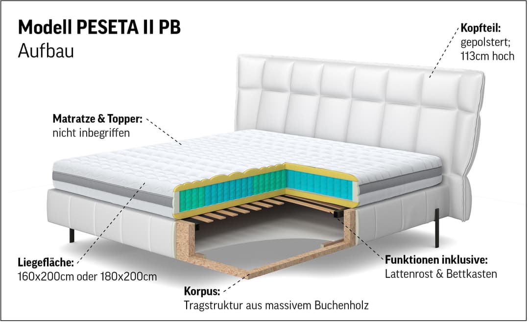 COTTA Polsterbett PESETA | Beige