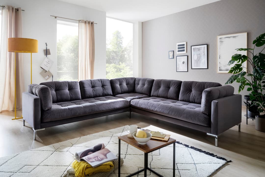 Trends by HG Wohnlandschaft Landau U-Form | Grau