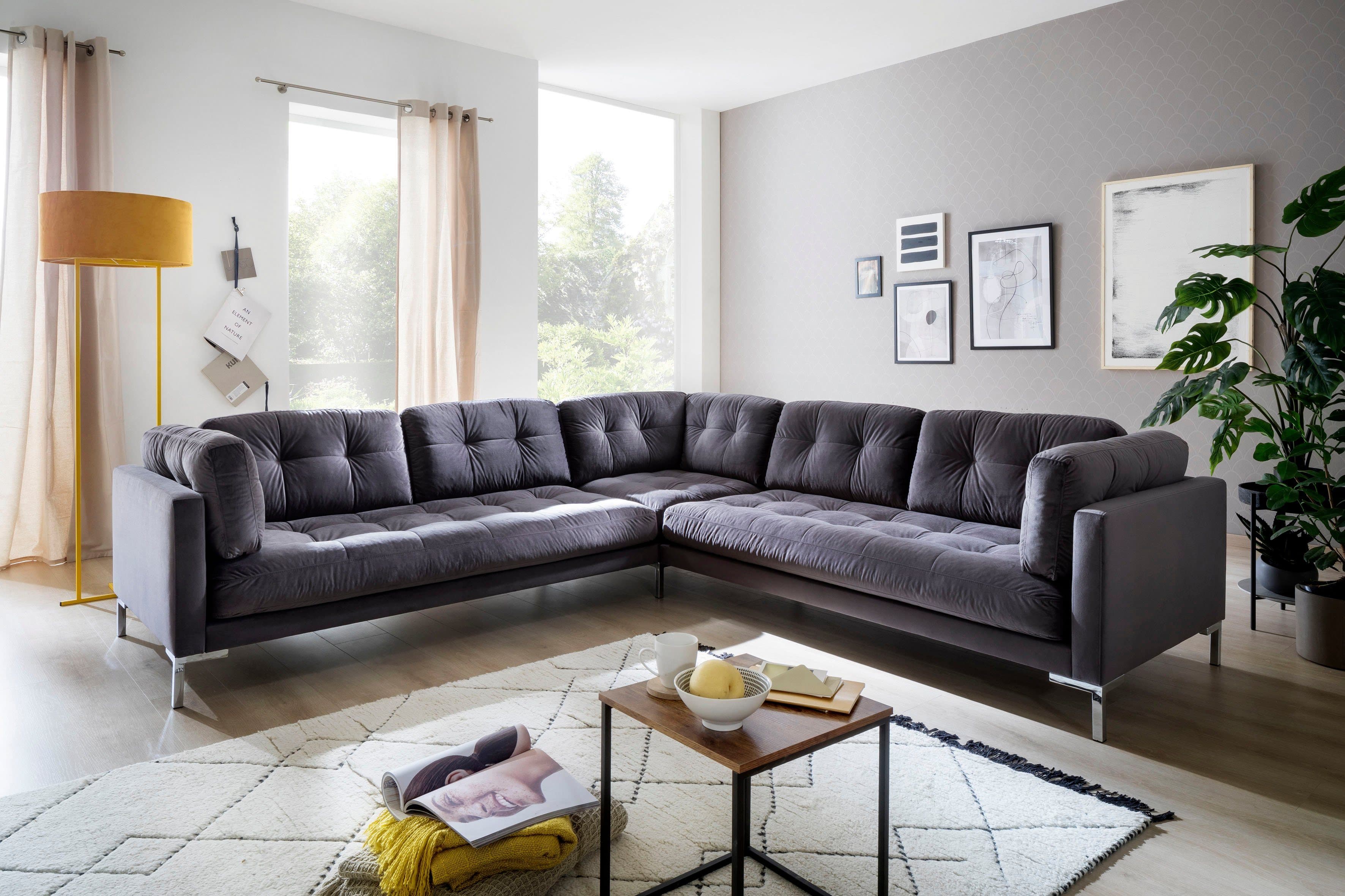 Trends by HG Wohnlandschaft Landau U-Form | Grau